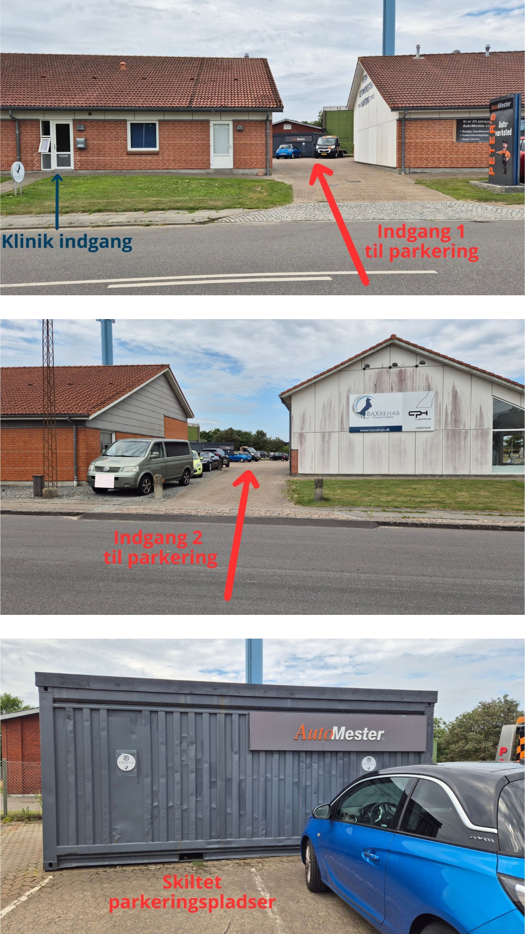 Parkering Parkering ved BaxRehab